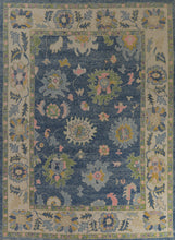 Load image into Gallery viewer, Floral Vegetable Dye Oushak Turkish Area Rug 9x12 One of a Kind