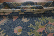 Load image into Gallery viewer, Floral Vegetable Dye Oushak Turkish Area Rug 9x12 One of a Kind