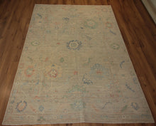 Load image into Gallery viewer, Vegetable Dye Oushak Turkish Area Rug 6x9 One of a Kind