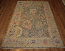 Load image into Gallery viewer, All-Over Floral Oushak Oriental Area Rug 6x9 One of a Kind