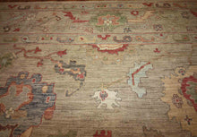 Load image into Gallery viewer, Handmade Wool Oushak Vegetable Dye Area Rug 9x12 One of a Kind