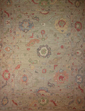 Load image into Gallery viewer, Handmade Wool Oushak Vegetable Dye Area Rug 9x12 One of a Kind