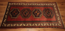 Load image into Gallery viewer, Vegetable Dye Red Anatolian Turkish Rug 3x5 One of a Kind
