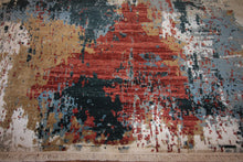 Load image into Gallery viewer, Contemporary Abstract Oriental Area Rug 5x7 One of a Kind