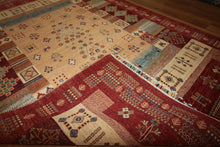 Load image into Gallery viewer, Hand Knotted Gabbeh Kashkoli Wool Area Rug 5x7 One of a Kind