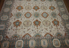 Load image into Gallery viewer, Floral Oushak Vegetable Dye Area Rug 9x12 One of a Kind