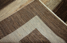 Load image into Gallery viewer, Striped Brown Gabbeh Oriental Area Rug 9x12 One of a Kind