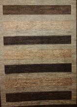 Load image into Gallery viewer, Striped Brown Gabbeh Oriental Area Rug 9x12 One of a Kind
