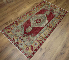 Load image into Gallery viewer, Geometric Anatolian Turkish Area Rug 3x5 One of a Kind