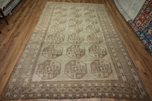 Load image into Gallery viewer, Vintage Geometric Turkoman Persian Area Rug 8x10 One of a Kind