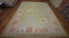 Load image into Gallery viewer, Vegetable Dye Oushak Turkish Area Rug 9x12 One of a Kind