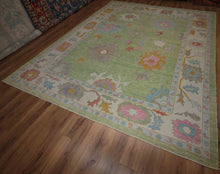 Load image into Gallery viewer, Vegetable Dye Oushak Turkish Area Rug 9x12 One of a Kind