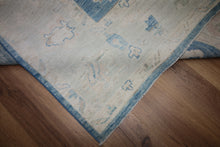 Load image into Gallery viewer, Vegetable Dye Blue Oushak Turkish Area Rug 8x10 One of a Kind