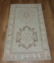 Load image into Gallery viewer, Vegetable Dye Oushak Turkish Area Rug 3x5 One of a Kind