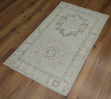 Load image into Gallery viewer, Vegetable Dye Oushak Turkish Area Rug 3x5 One of a Kind