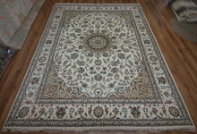Load image into Gallery viewer, Handmade Floral Nain Persian Rug 8x10 One of a Kind