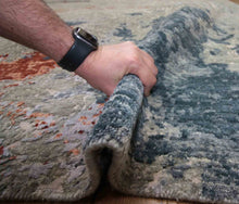 Load image into Gallery viewer, Vegetable Dye Abstract Modern Rug 9x12 One of a Kind