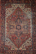 Load image into Gallery viewer, Pre-1900 Vegetable Dye Heriz Serapi Persian Area Rug 8x10 One of a Kind