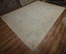 Load image into Gallery viewer, Vegetable Dye Wool Oushak Turkish Area Rug 9x12 One of a Kind
