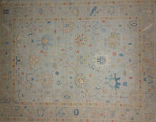 Load image into Gallery viewer, Vegetable Dye Wool Oushak Turkish Area Rug 9x12 One of a Kind
