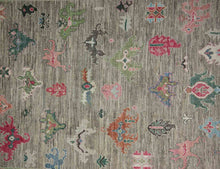 Load image into Gallery viewer, Vegetable Dye Floral Wool Oushak Turkish Area Rug 9x12 One of a Kind