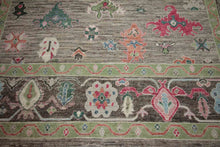 Load image into Gallery viewer, Vegetable Dye Floral Wool Oushak Turkish Area Rug 9x12 One of a Kind
