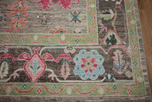 Load image into Gallery viewer, Vegetable Dye Floral Wool Oushak Turkish Area Rug 9x12 One of a Kind