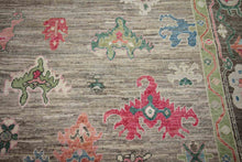 Load image into Gallery viewer, Vegetable Dye Floral Wool Oushak Turkish Area Rug 9x12 One of a Kind