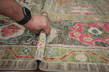 Load image into Gallery viewer, Vegetable Dye Floral Wool Oushak Turkish Area Rug 9x12 One of a Kind