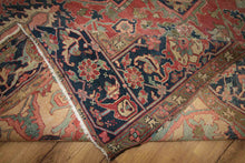 Load image into Gallery viewer, Pre-1900 Vegetable Dye Heriz Serapi Persian Area Rug 9x12 One of a Kind