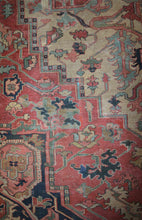 Load image into Gallery viewer, Pre-1900 Vegetable Dye Heriz Serapi Persian Area Rug 9x12 One of a Kind