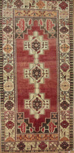 Load image into Gallery viewer, Tribal Geometric Anatolian Turkish Runner Rug 3x8 One of a Kind