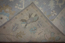 Load image into Gallery viewer, Hand-Knotted Vegetable Dye Muted Blue Oushak Turkish Area Rug 10x14
