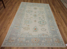 Load image into Gallery viewer, Vegetable Dye Oushak Turkish Area Rug 5x7 One of a Kind