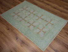 Load image into Gallery viewer, Vegetable Dye Oushak Turkish Area Rug 3x5 One of a Kind