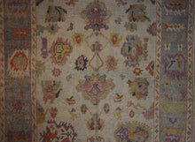 Load image into Gallery viewer, Floral Oushak Vegetable Dye Turkish Area Rug 9x12 One of a Kind