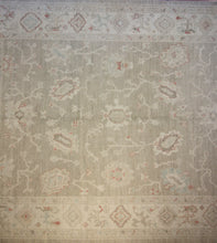 Load image into Gallery viewer, "colorful oushak rugs" "modern oushak rug" "where to buy oushak rugs" "hand knotted oushak rugs" "oushak rugs" "oushak rugs 9x12"