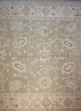 Load image into Gallery viewer, "colorful oushak rugs" "modern oushak rug" "where to buy oushak rugs" "hand knotted oushak rugs" "oushak rugs" "oushak rugs 9x12"