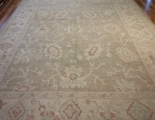 Load image into Gallery viewer, "colorful oushak rugs" "modern oushak rug" "where to buy oushak rugs" "hand knotted oushak rugs" "oushak rugs" "oushak rugs 9x12"