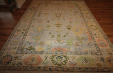 Load image into Gallery viewer, "colorful oushak rugs" "modern oushak rugs" "hand knotted oushak rugs" "Turkish Oushak rugs " "oushak rugs"