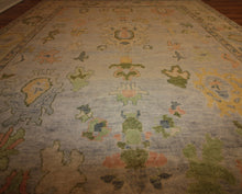 Load image into Gallery viewer, "colorful oushak rugs" "modern oushak rugs" "hand knotted oushak rugs" "Turkish Oushak rugs " "oushak rugs"