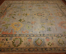 Load image into Gallery viewer, "colorful oushak rugs" "modern oushak rugs" "hand knotted oushak rugs" "Turkish Oushak rugs " "oushak rugs"