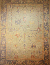 Load image into Gallery viewer, "colorful oushak rugs" "modern oushak rugs" "hand knotted oushak rugs" "Turkish Oushak rugs " "oushak rugs"