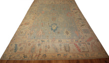 Load image into Gallery viewer, "colorful oushak rugs" "modern oushak rugs" "hand knotted oushak rugs" "Turkish Oushak rugs " "oushak rugs"