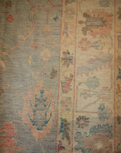 Load image into Gallery viewer, "colorful oushak rugs" "modern oushak rugs" "hand knotted oushak rugs" "Turkish Oushak rugs " "oushak rugs"
