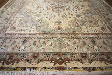Load image into Gallery viewer, Floral Tabriz Persian Area Rug 9x12 One of a Kind