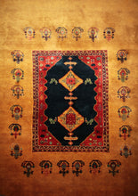 Load image into Gallery viewer, Vegetable Dye Oriental Area Rug 5x7 One of a Kind