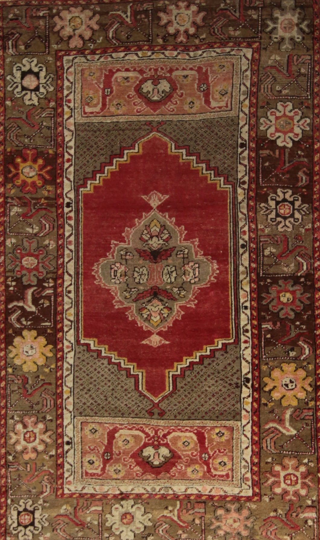 Antique Vegetable Dye Anatolian Turkish Area Rug 3x5 One of a Kind