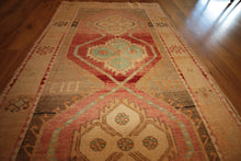 Load image into Gallery viewer, Vegetable Dye Oushak Turkish Runner Rug 3x14 One of a Kind
