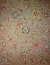Load image into Gallery viewer, Handmade Wool Oushak Vegetable Dye Area Rug 9x12 One of a Kind

